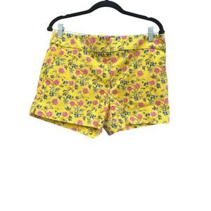 Loft Shorts sz 6 cotton The Riviera Short Yellow Floral Pattern.